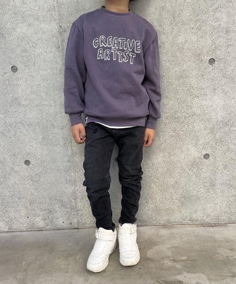 【kids】裏起毛英字デザインロゴトレーナー(110〜150 )