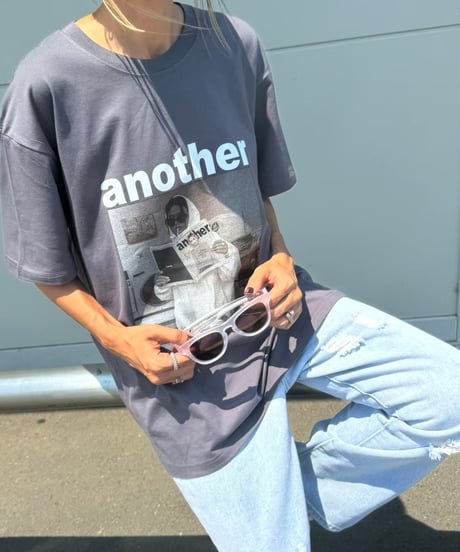 フォトプリントTシャツ(チャコールグレー)