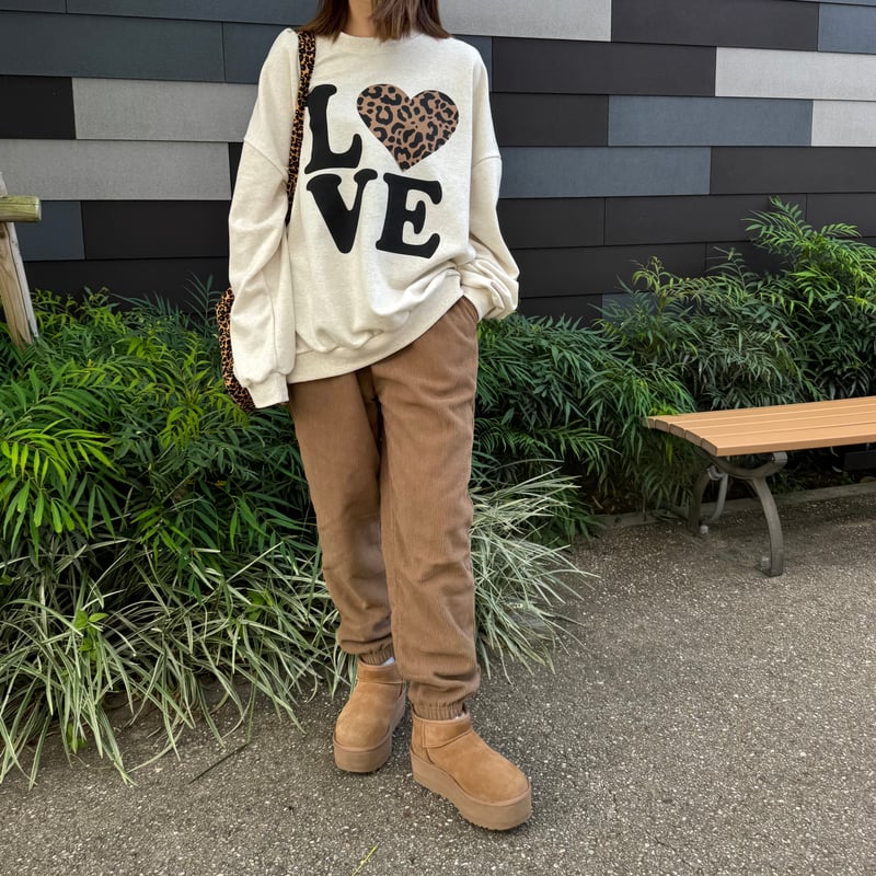 裏起毛コーデュロイパンツ(モカベージュ) | COPINE