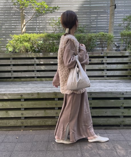 ワッフルロングワンピース