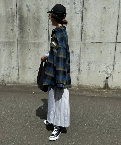バックプリーツスウェットワンピース(グレー)