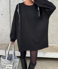 ジップデザインオーバーサイズスウェット