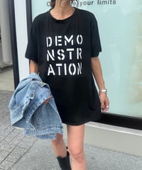 フロントロゴプリントTシャツ(ブラック)