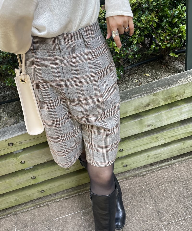 チェック柄ハーフパンツ(2color) | COPINE