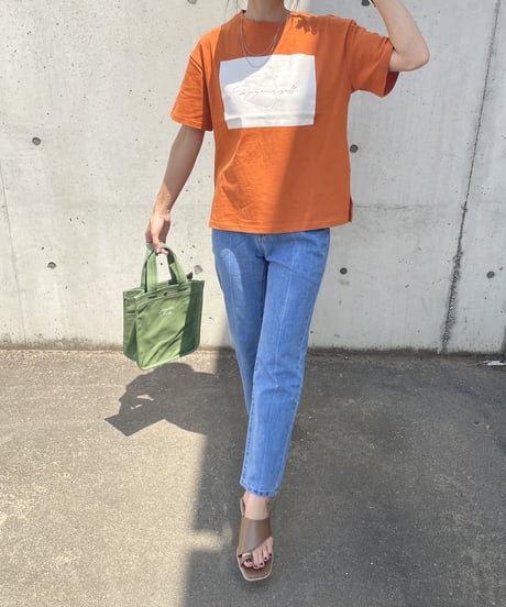 ロゴプリントTシャツ(オレンジ）