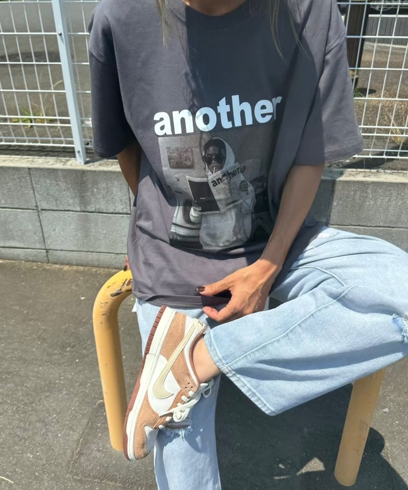 フォトプリントTシャツ(チャコールグレー) | COPINE