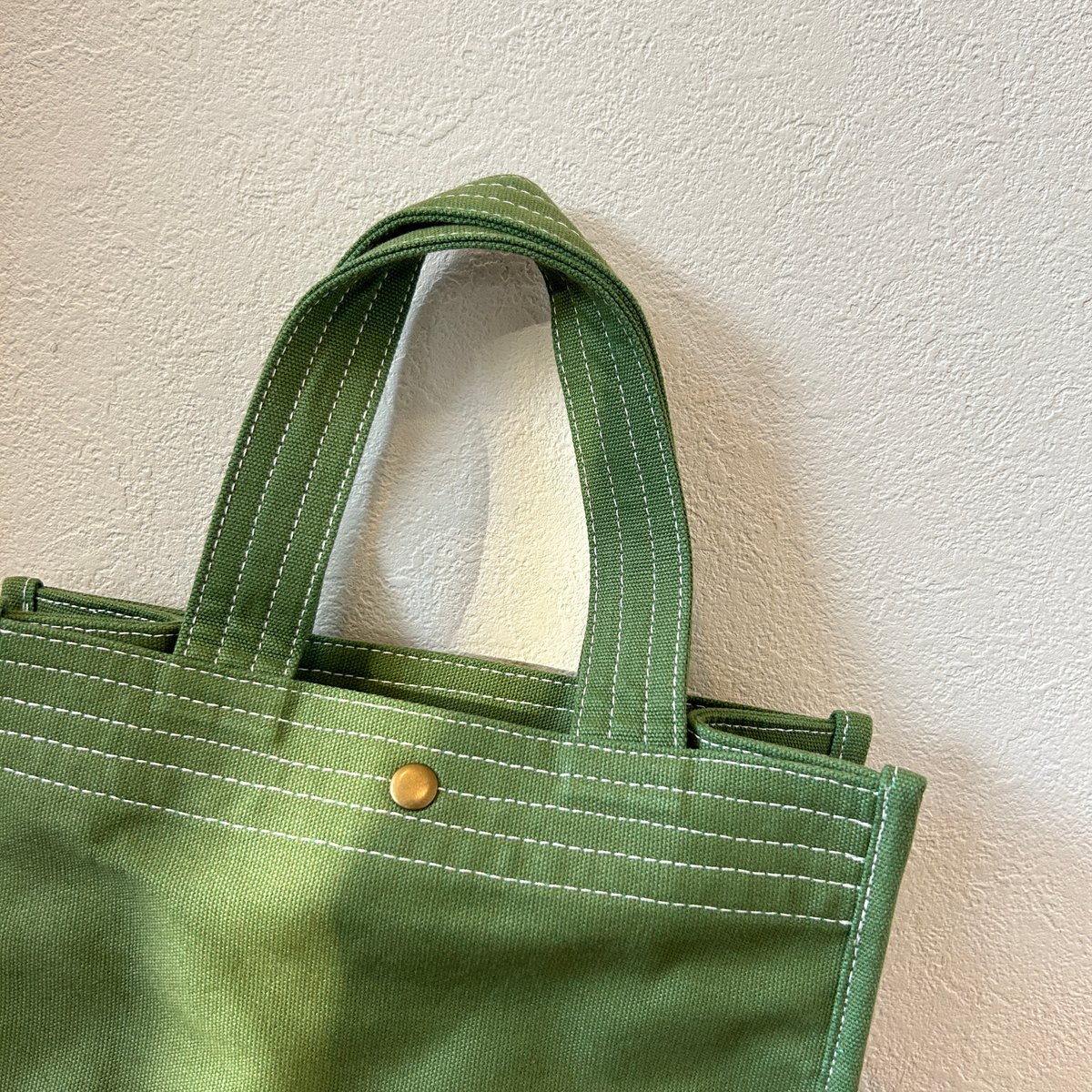 BAGMATI キャンバス コンビ ミニトート グリーン かごバッグ BAGMATI キャンバス コンビ ミニトート グリーン かごバッグ