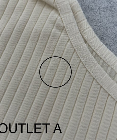 【OUTLET】シンプルリブTシャツ(アイボリー)