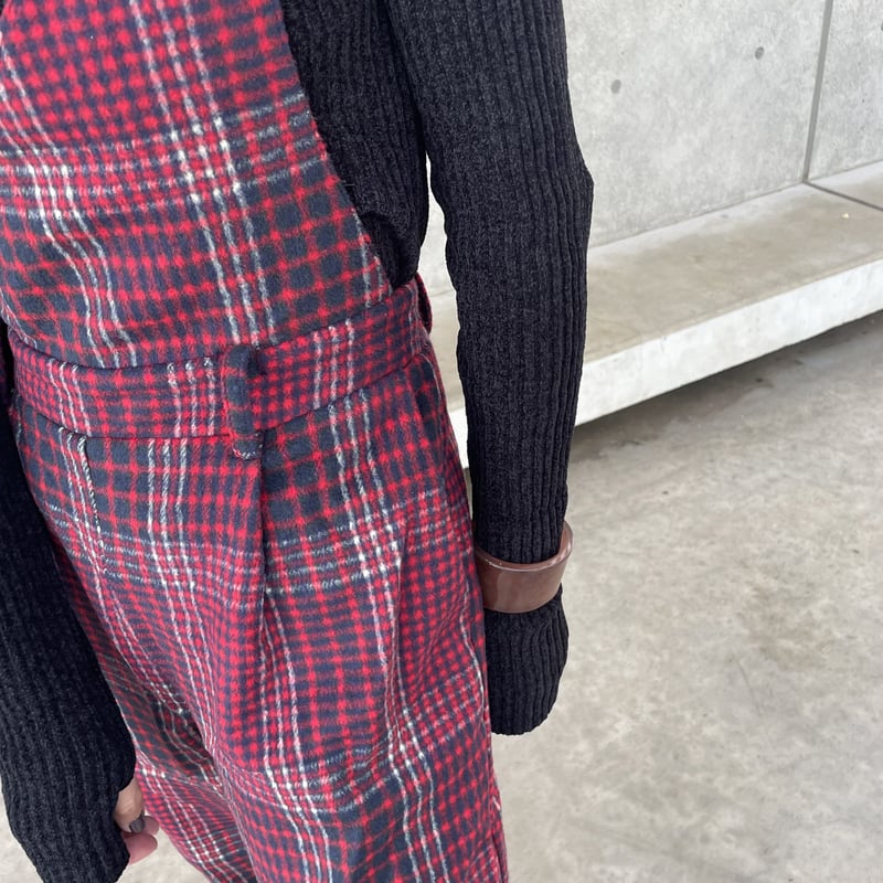 起毛チェック柄サロペット | COPINE