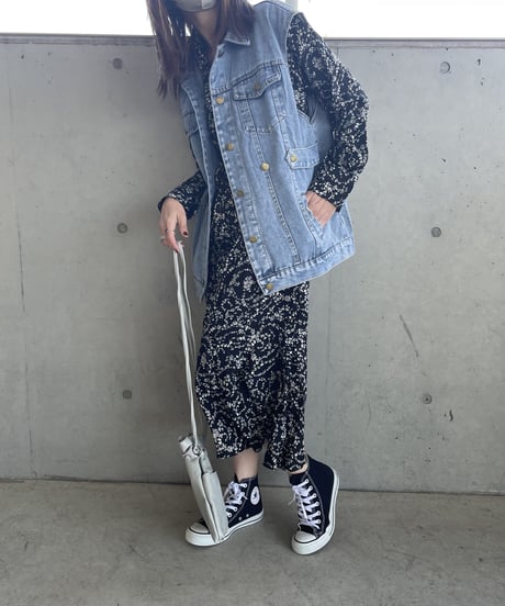 花柄ロングワンピース