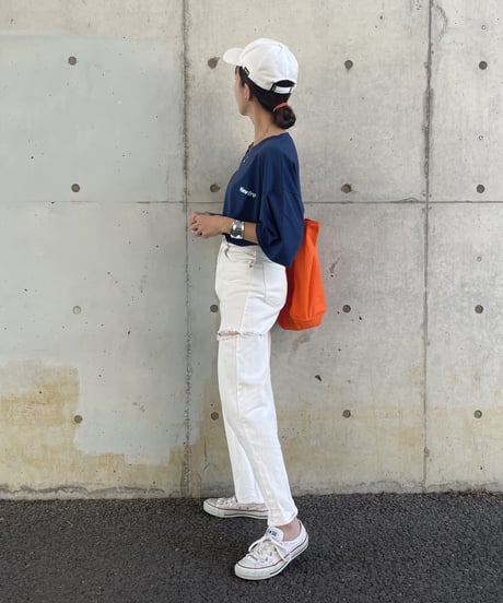 シンプルロゴビッグシルエットTシャツ(ネイビー)