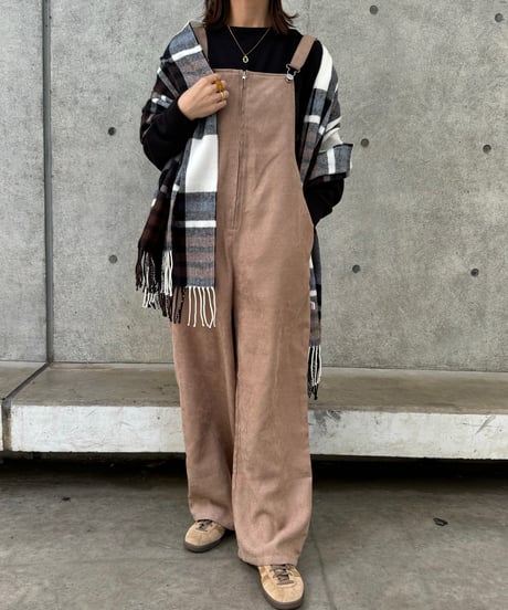フロントジップサロペット