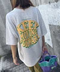 発砲プリントビッグTシャツ（オートミール）