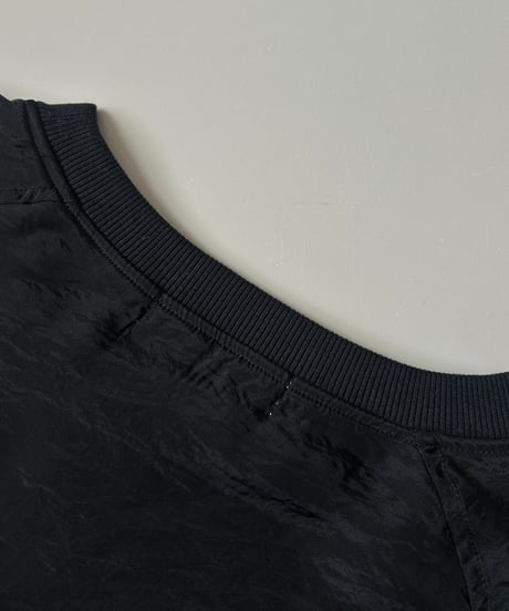 オーガンジーレイヤードロゴTシャツ(ブラック)