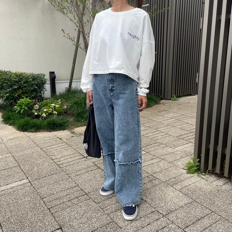 裾切替ワイドデニムパンツ(2size) | COPINE 裾切替ワイドデニムパンツ(2size) | COPINE