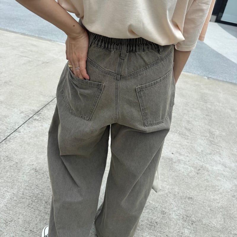 Hako 　新品　amie カーブデニム カーブデニムパンツ(ベージュ) | COPINE
