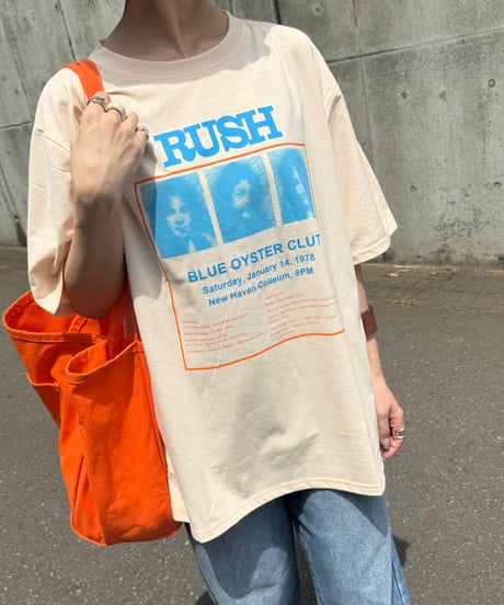 ボックスプリントTシャツ(クリーム)