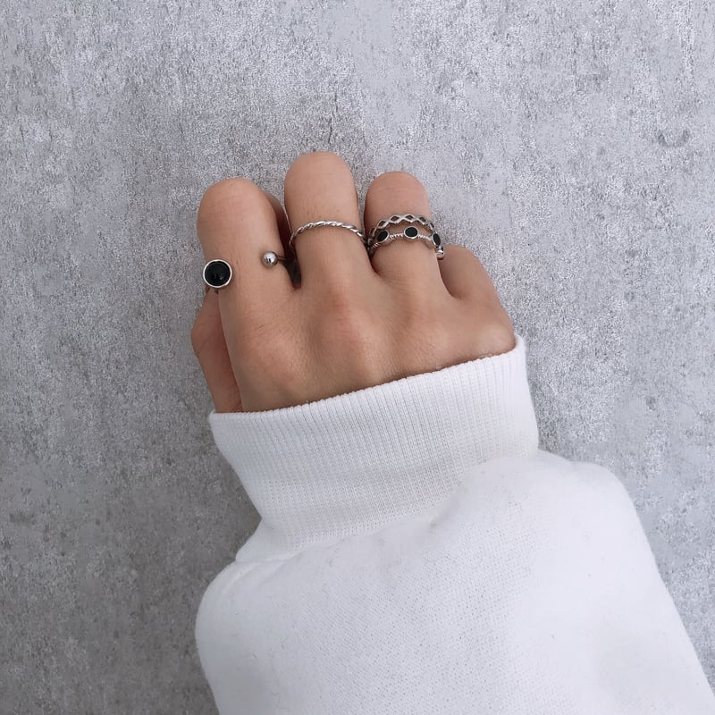 シルバーマルチリング4点SET | COPINE