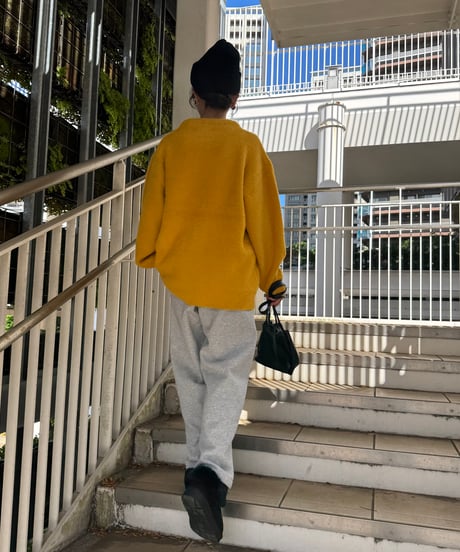 フェザーヤーンルーズニット(マスタード)