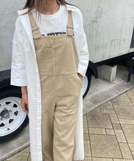 ワイド7分袖ロングシャツ(ホワイト)