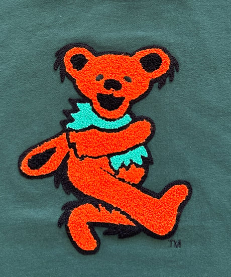 デッドベアサガラ刺繍ビッグスウェット(ダークグリーン)