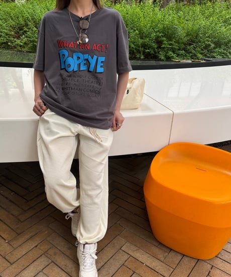 POPEYEプリントTシャツ(チャコールグレー)