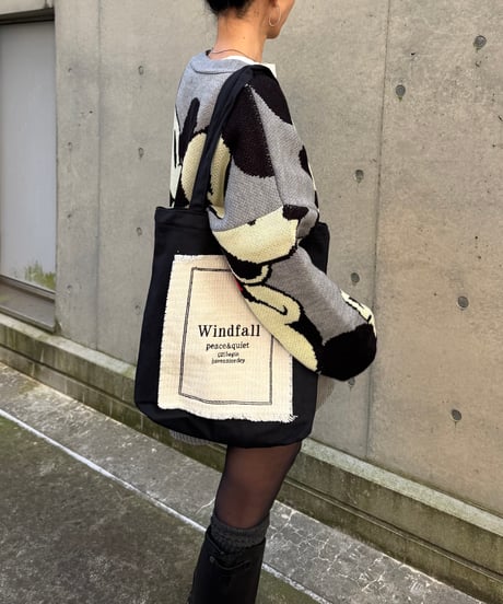 ロゴフリンジキャンバストート(ブラック)