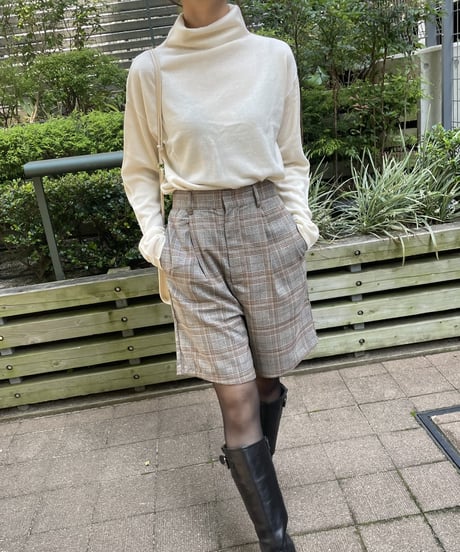 チェック柄ハーフパンツ(2color)