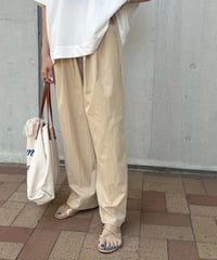 タック入りワイドシャカパン(ライトベージュ)