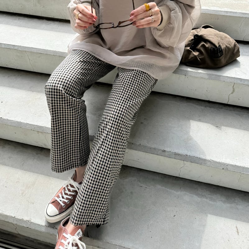 ギンガムチェックパンツ(ベージュ) | COPINE 