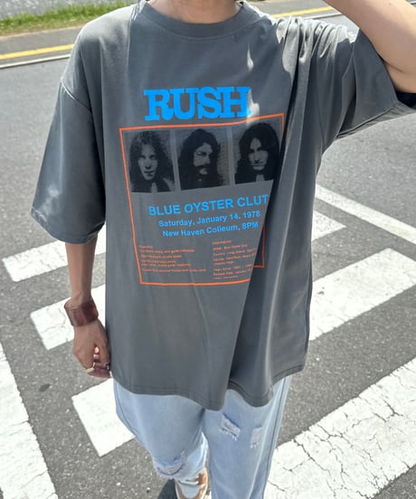 ボックスプリントTシャツ(グレー)