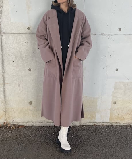 サイドスリットロングチェスターコート