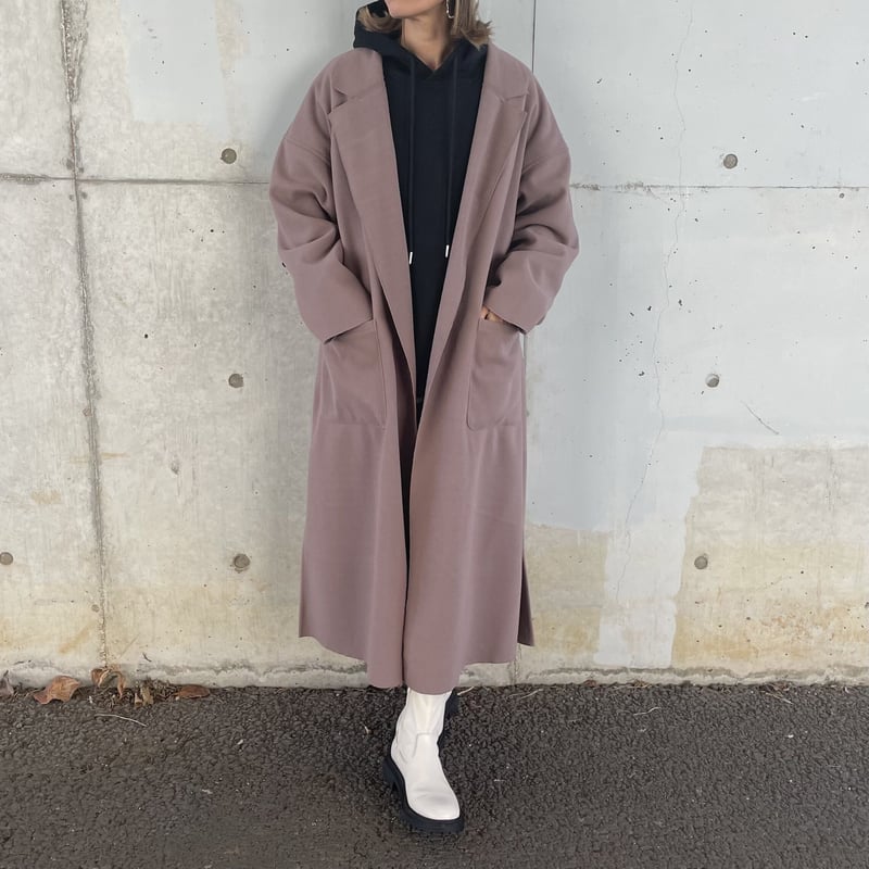 サイドスリットロングチェスターコート | COPINE サイドスリットロングチェスターコート | COPINE