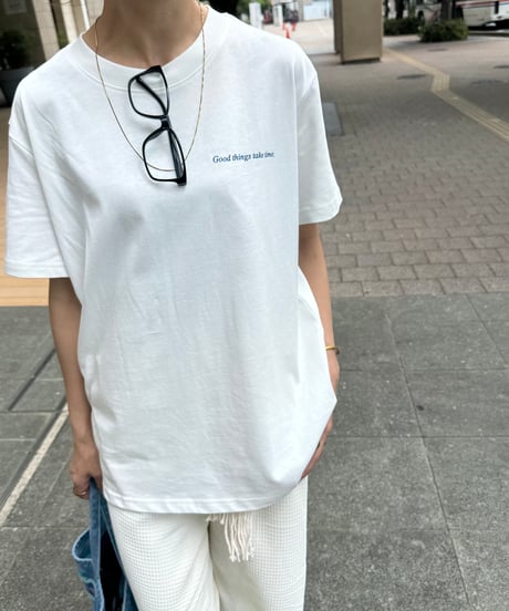 ロゴハートバックプリントTシャツ(ブルー)