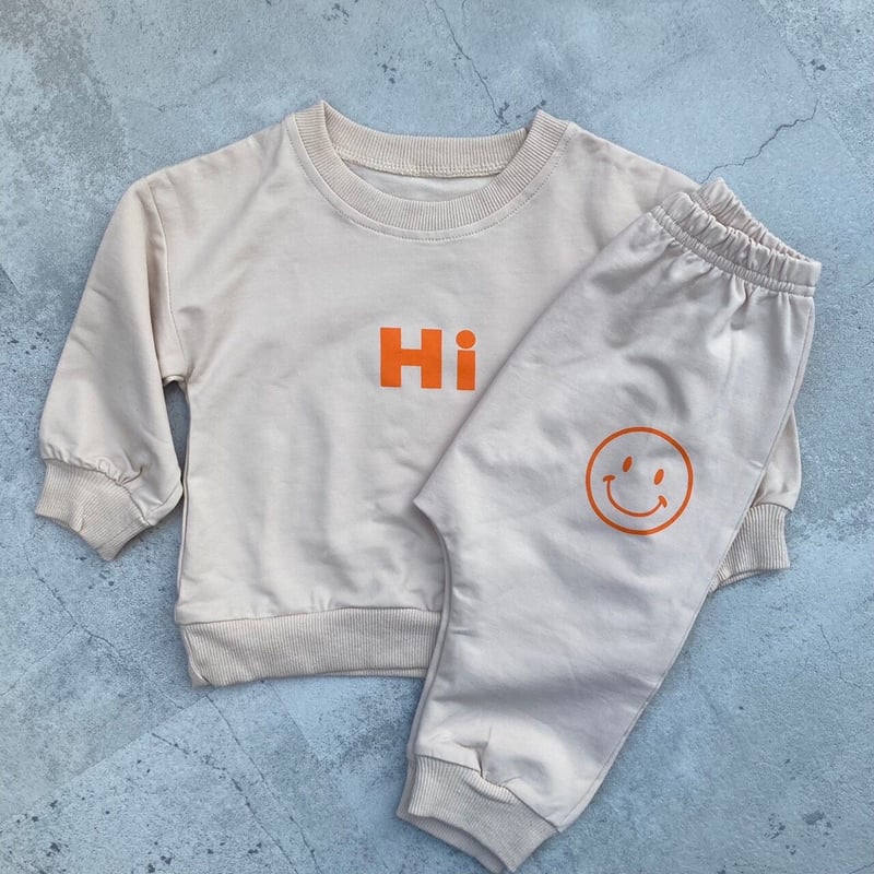 kids】ニコちゃんスウェットセットアップ(2color・2size) | COPINE kids】ニコちゃんスウェットセットアップ(2color・2size) | COPINE