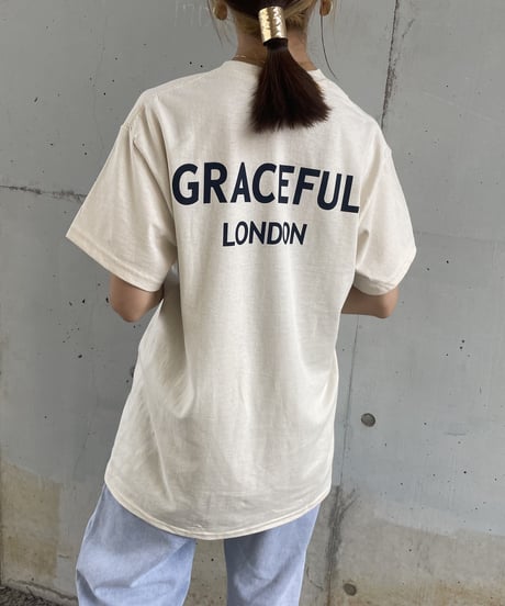 バックプリントtシャツ(ナチュラル)