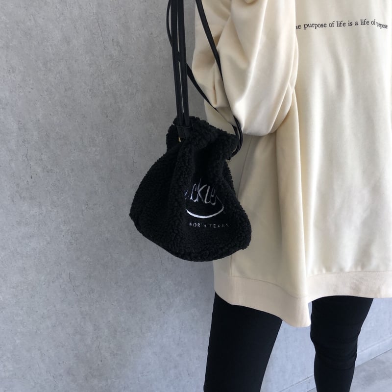 【レア】黒 デニム 巾着バッグ Black Denim Pouch レア】黒 デニム 巾着バッグ Black Denim Pouch