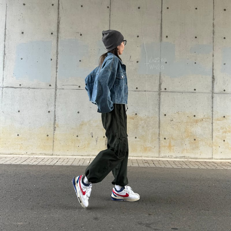 Vava Dudu ペイント フード付きデニムジャケット スウェット ⭐︎ Vava Dudu ペイント フード付きデニムジャケット スウェット