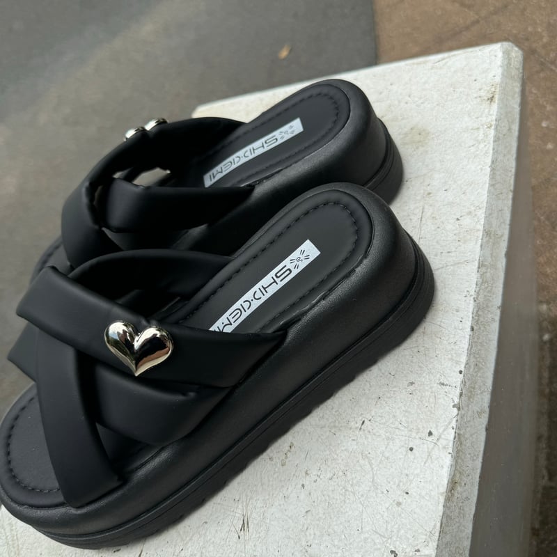 ハートモチーフ厚底サンダル(3size) | COPINE