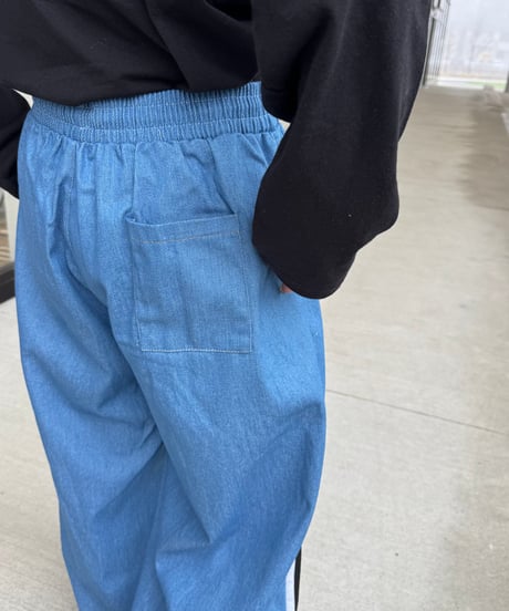 異素材ミックスサイドラインスウェットパンツ
