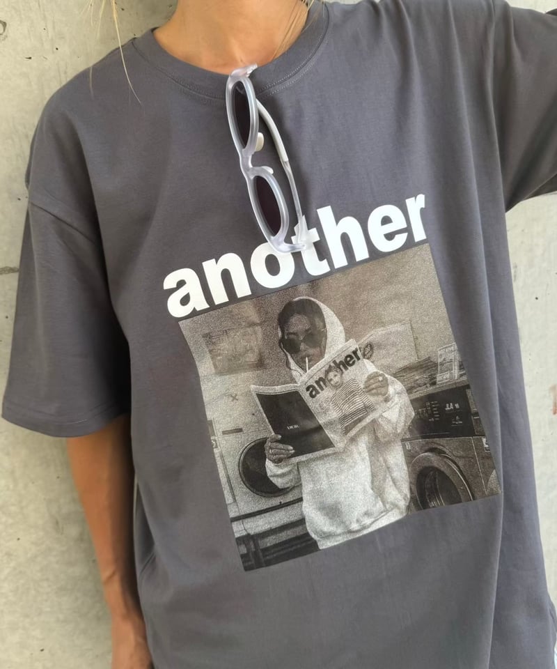 フォトプリントTシャツ(チャコールグレー) | COPINE