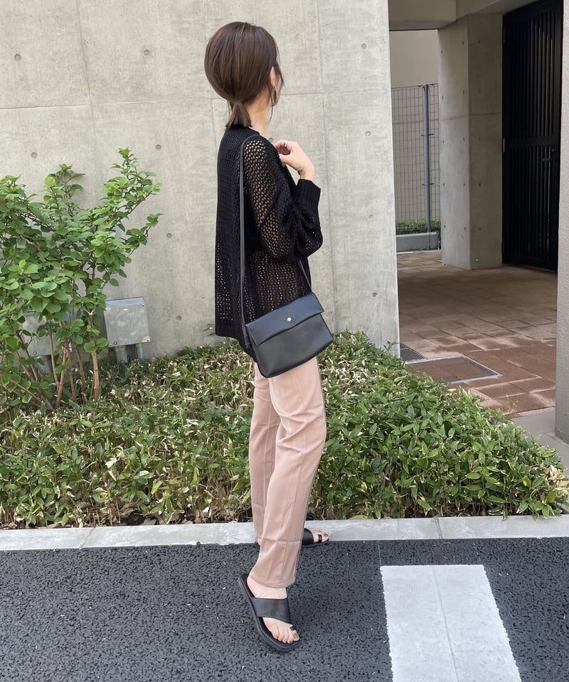 ウエストゴムピンタックサテンパンツ(ベージュ） | COPINE