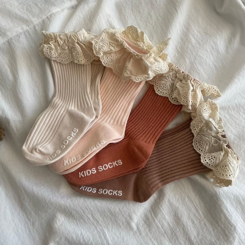 kids】フリルレース付きソックス(4color) | COPINE