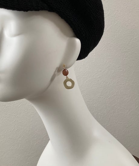 モチーフ2連ピアス/イヤリング