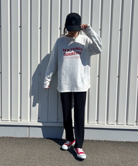 セルフカットプリーツパンツ(ブラック)