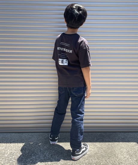 【kids】バック英字&フォトプリントtシャツ(110〜150)
