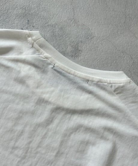 接触冷感裾フレア5分袖Tシャツ(ホワイト)