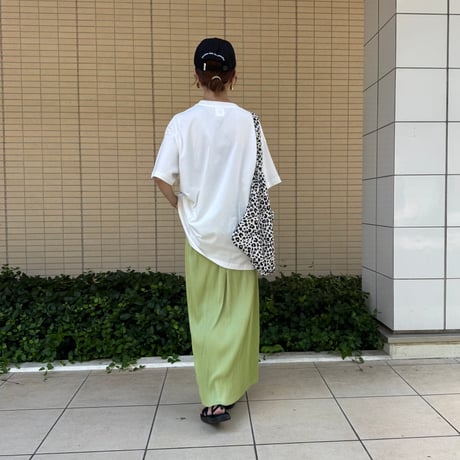 発泡ロゴプリントビッグtシャツ (オフホワイト)