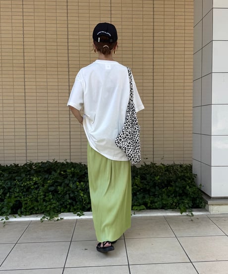 発泡ロゴプリントビッグtシャツ (オフホワイト)