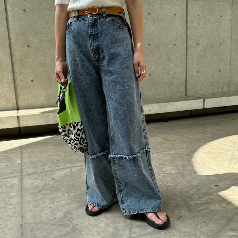 裾切替ワイドデニムパンツ(2size) | COPINE 裾切替ワイドデニムパンツ(2size) | COPINE